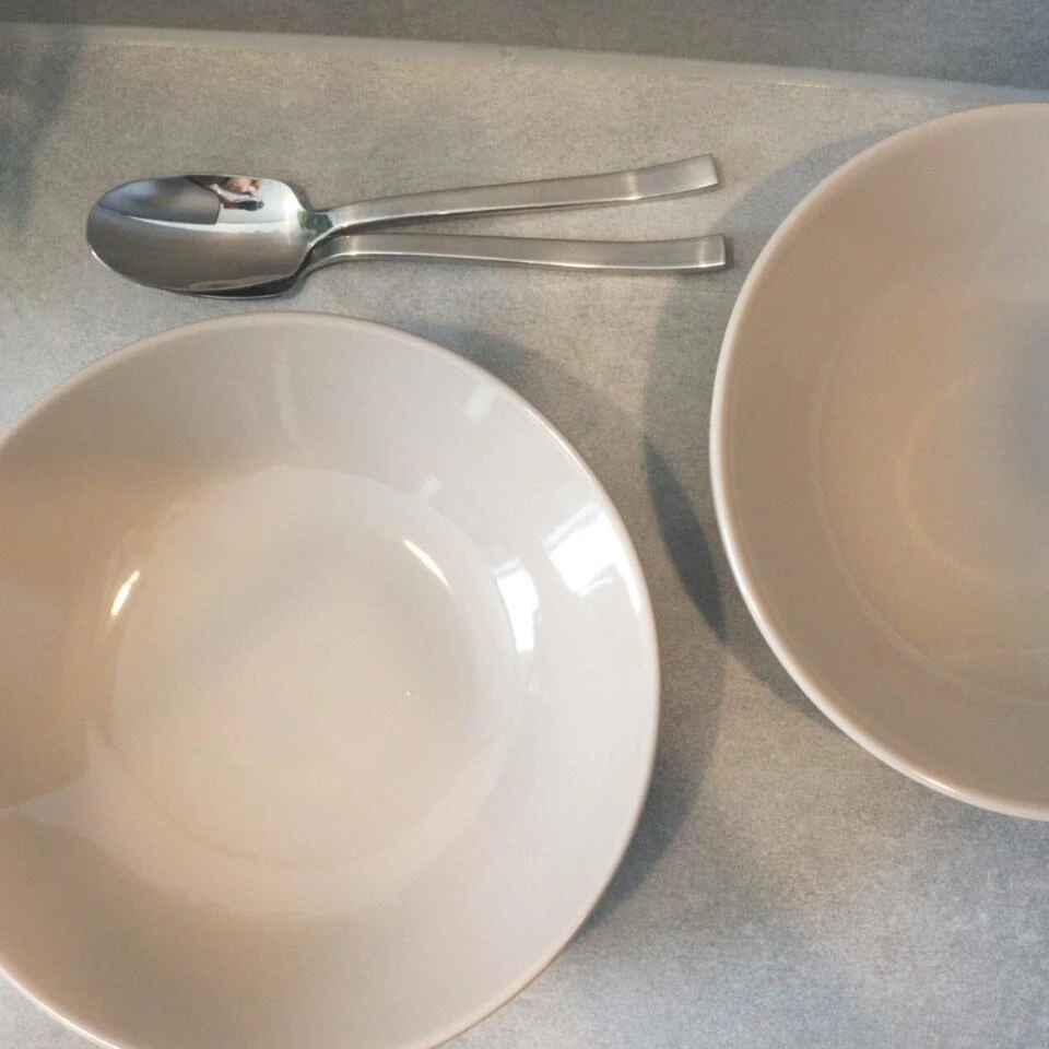 OTIX Diepe Borden Taupe Pastaborden Soepborden 6 Stuks 20cm Aardewerk - Afbeelding 4