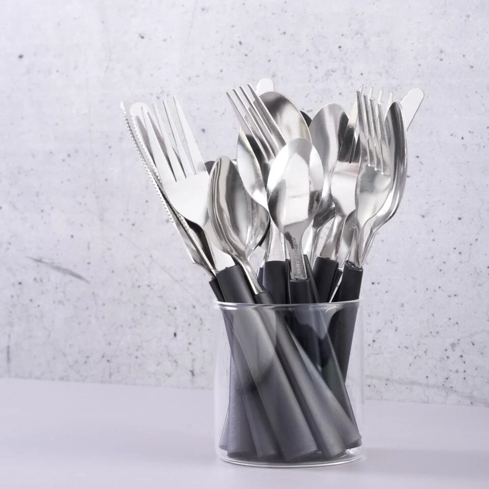 Orange85 Bestekset Met Handvat Antraciet Set Van 16 Bestek - Afbeelding 2