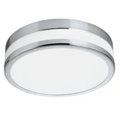 EGLO Batholino Led Palermo - Wand/Plafondlamp - Ø225mm. - Chroom - Wit