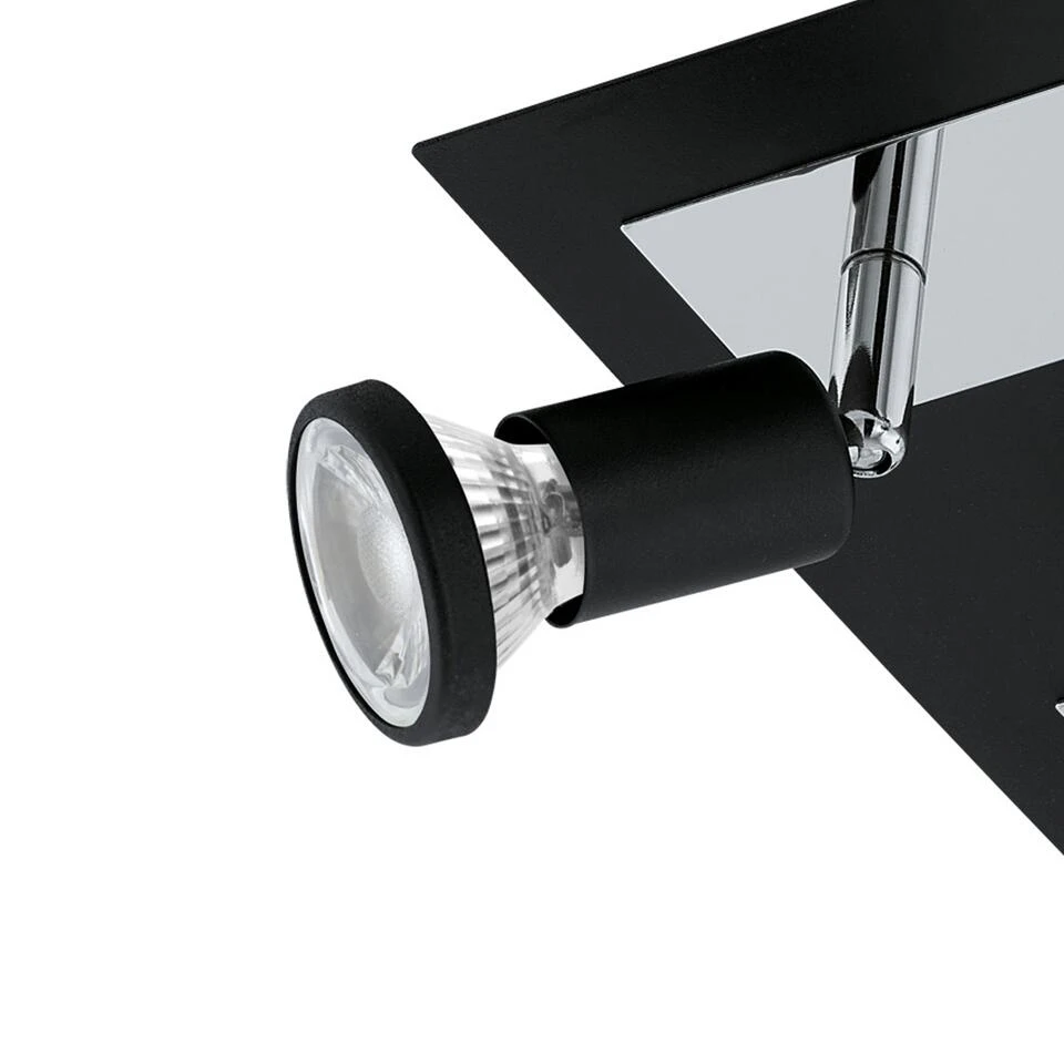 EGLO Sarria - Spot - 4 Lichts - Zwart, Chroom - Afbeelding 3