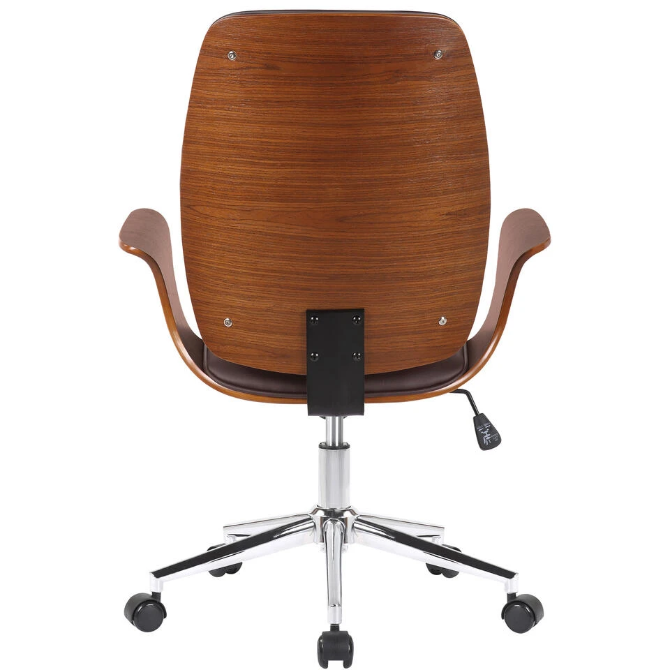 Clp Bureaustoel Burbank Kunstleer Bruin - Afbeelding 4