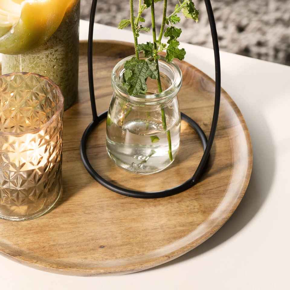 QUVIO Houten Dienblad Rond - Maat L - Afbeelding 2