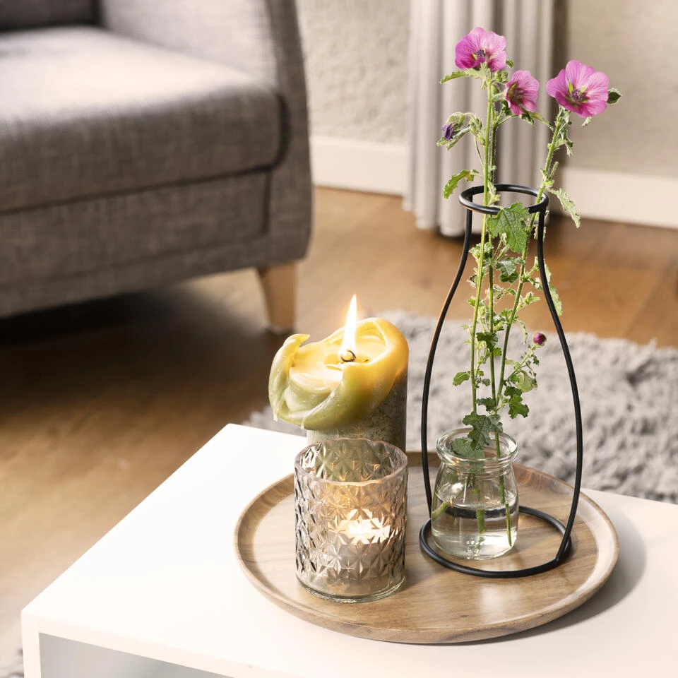 QUVIO Houten Dienblad Rond - Maat L - Afbeelding 4