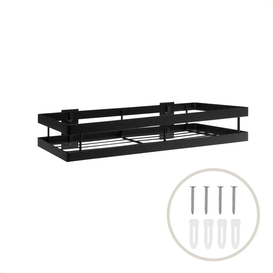 QUVIO Kruidenrek Keuken Metaal - Zwart - 40 Cm - Afbeelding 2