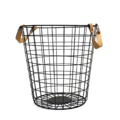 QUVIO Opbergmand Metaal Klein - Zwart