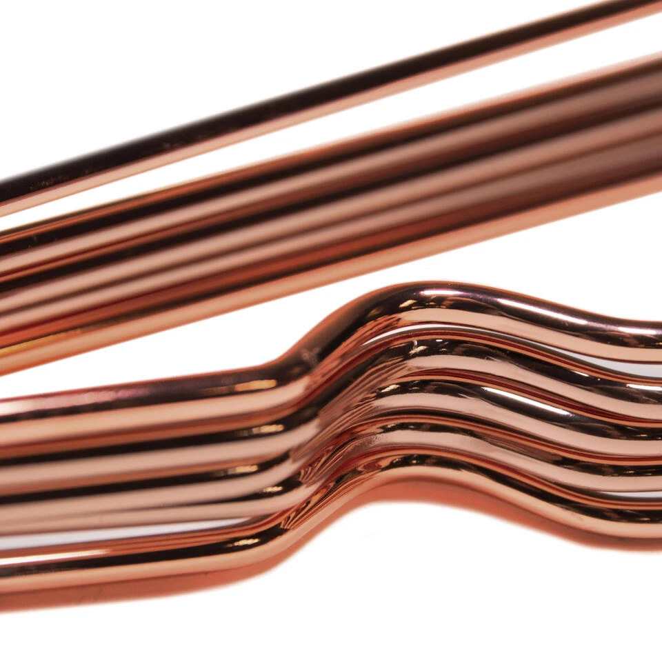 QUVIO Kledinghanger Set Van 5 - Metaal - Koperkleur - Afbeelding 3