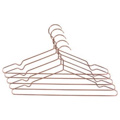 QUVIO Kledinghanger Set Van 5 - Metaal - Koperkleur