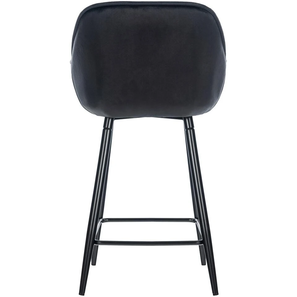 CLP Barkruk Gibson Fluweel Zwart - Afbeelding 4