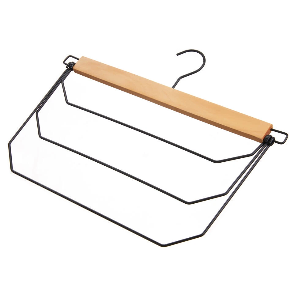 ACAZA Broekhangers - Set Van 3 Kleerhangers Met 3 Houders - Afbeelding 2