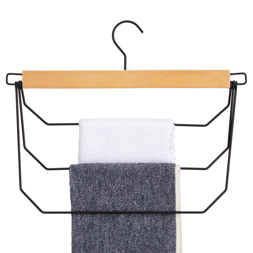 ACAZA Broekhangers - Set Van 3 Kleerhangers Met 3 Houders - Afbeelding 3