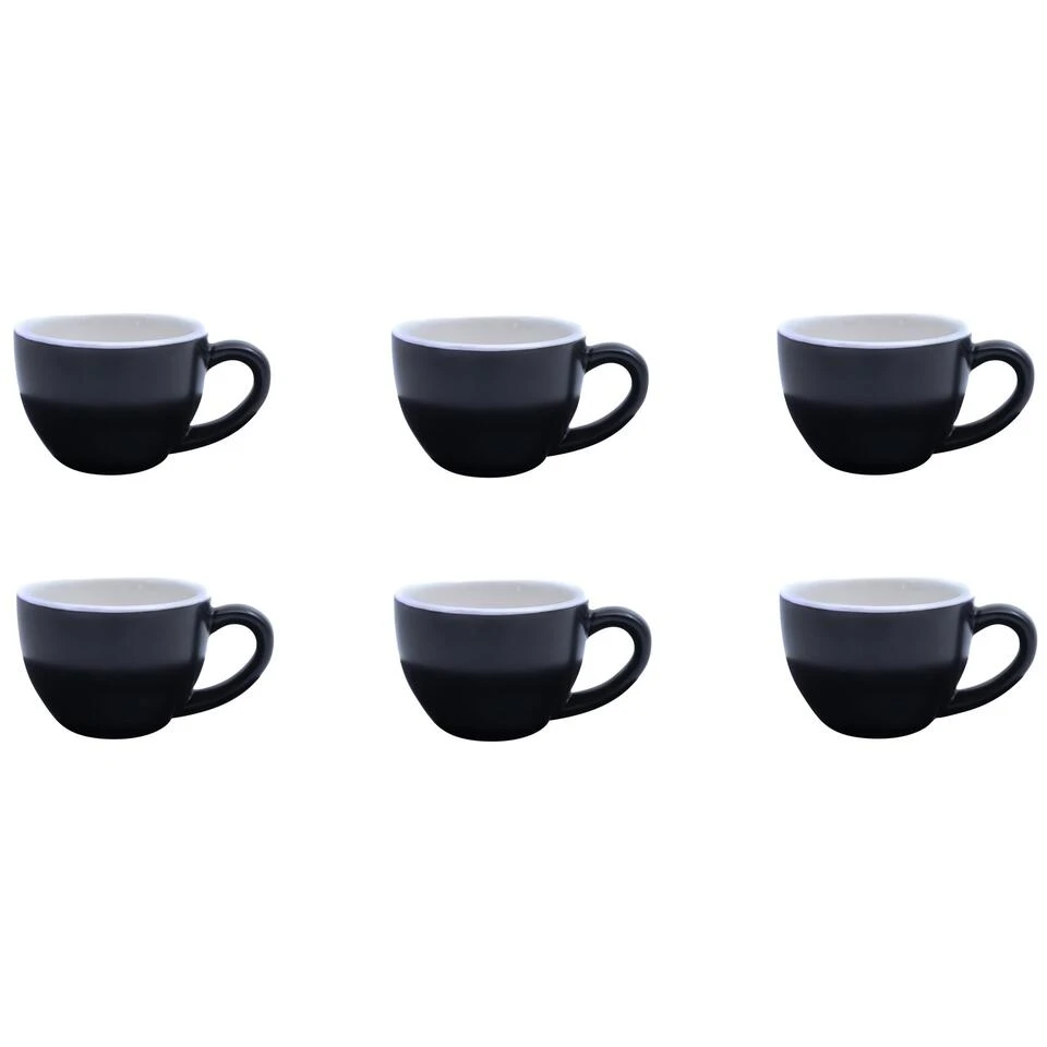 Barista Innovations Nero - Espressokopje - Set Van 6 - 75ml - Mat Zwart