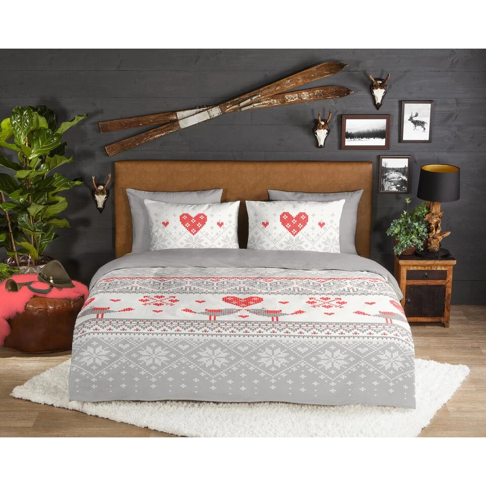 Good Morning Dekbedovertrek "Flow" - Grijs - (200x220 Cm) - Afbeelding 2