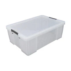 Whitefurze - Opbergbox - 51 Liter - Transparant - 66 X 44 X 23 Cm