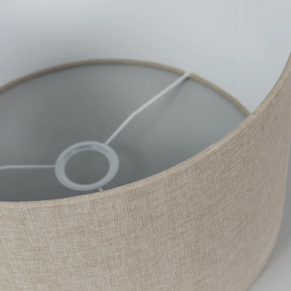 QAZQA Stoffen Lampenkap Lichtbruin 35/35/20 - Afbeelding 4