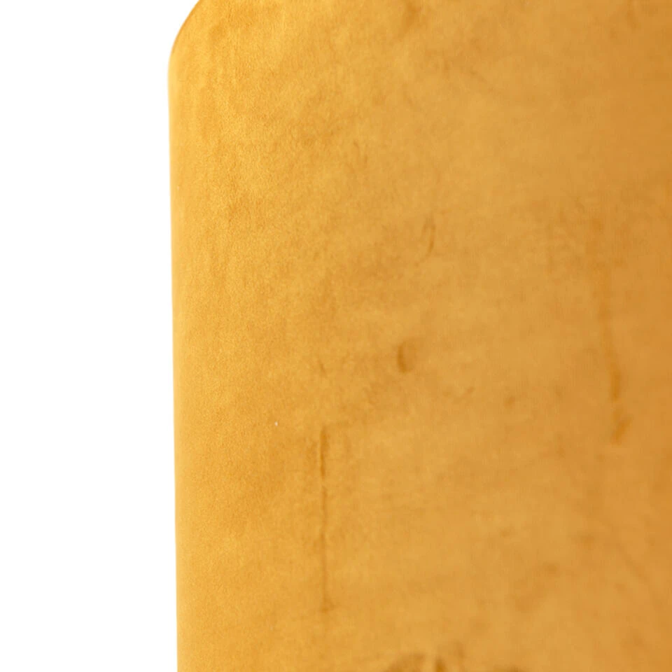 QAZQA Velours Lampenkap Geel 50/50/25 Met Gouden Binnenkant - Afbeelding 2