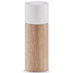 Zeller Pepermolen Of Zoutmolen - Hout - Witte Dop - 15 Cm