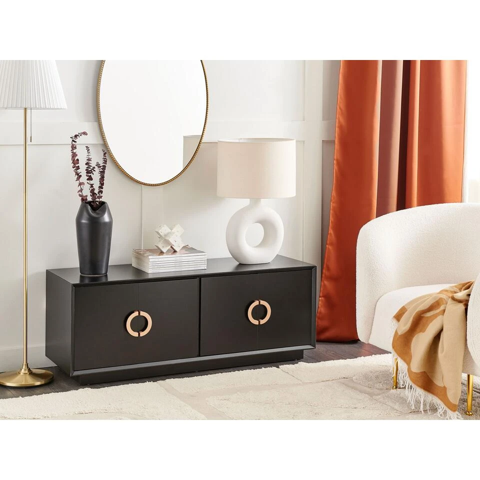 Beliani Sideboard OXNARD - Zwart Mdf - Afbeelding 2