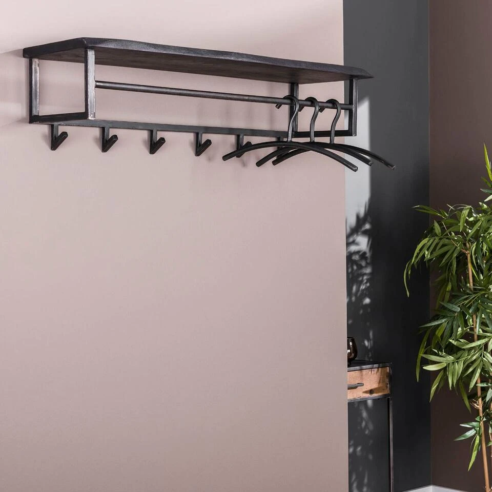 Yucon Kapstok - Hout - Zwart - Afbeelding 2