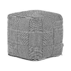 Beliani Poef PANDRAN - Zwart Katoen