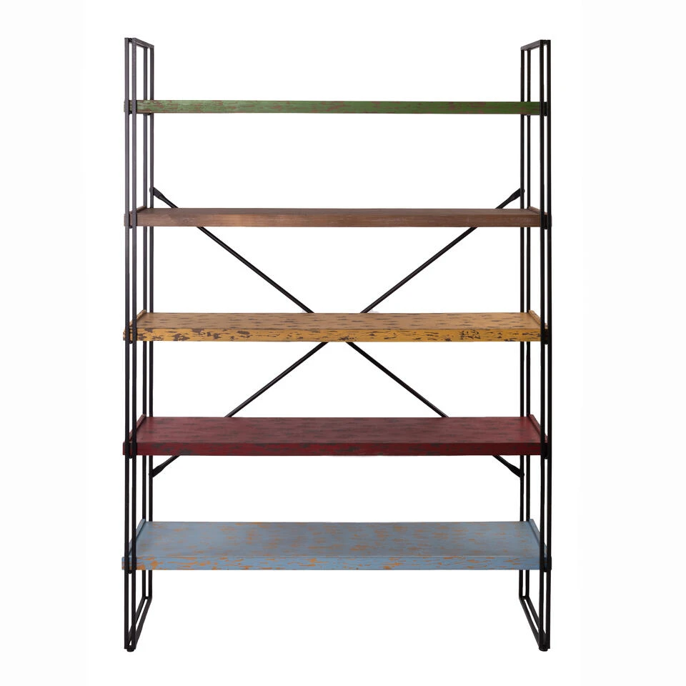 Rootsmann Stellingkast Hout & Metaal - Meerkleurig - Metaal