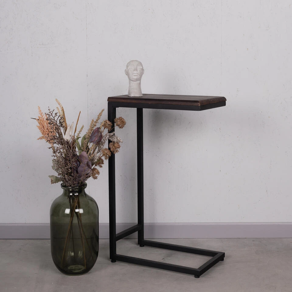 Rootsmann Laptoptafel Industrieel - Zwart Metaal & Hout - Hout - Afbeelding 2