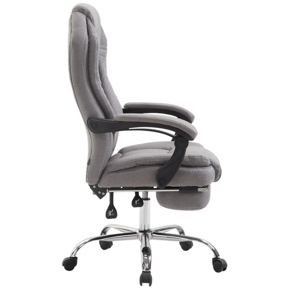 Clp Bureaustoel Castle Stof Zilverkleurig - Afbeelding 3