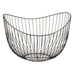 Cepewa Fruitmand - Metaal - Zwart - Rond - 31 X 21 X 29 Cm