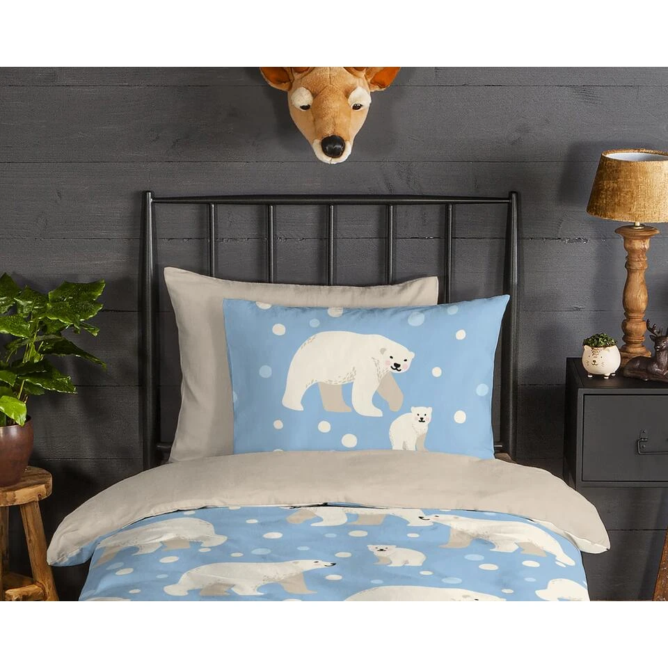 Good Morning Dekbedovertrek "Polar Bear" - Blauw - (140x220 Cm) - Afbeelding 2