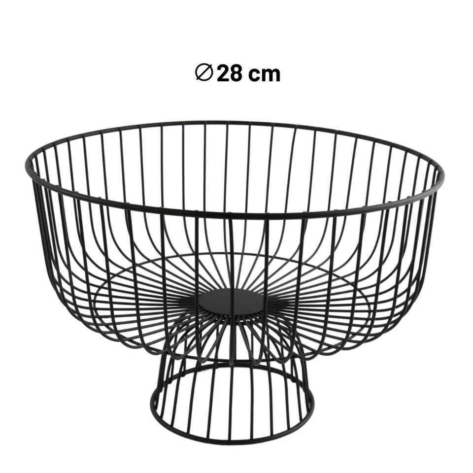 Orange85 Fruitmand Fruitschaal Zwart Metaal 28cm - Afbeelding 4