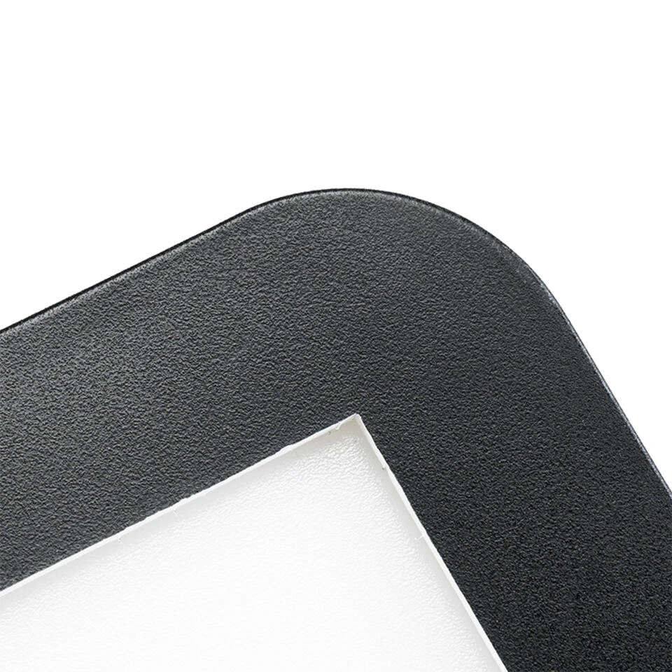 QAZQA Plafonnière Zwart 30 Cm Incl. LED 3-staps Dimbaar IP44 - Steve - Afbeelding 2