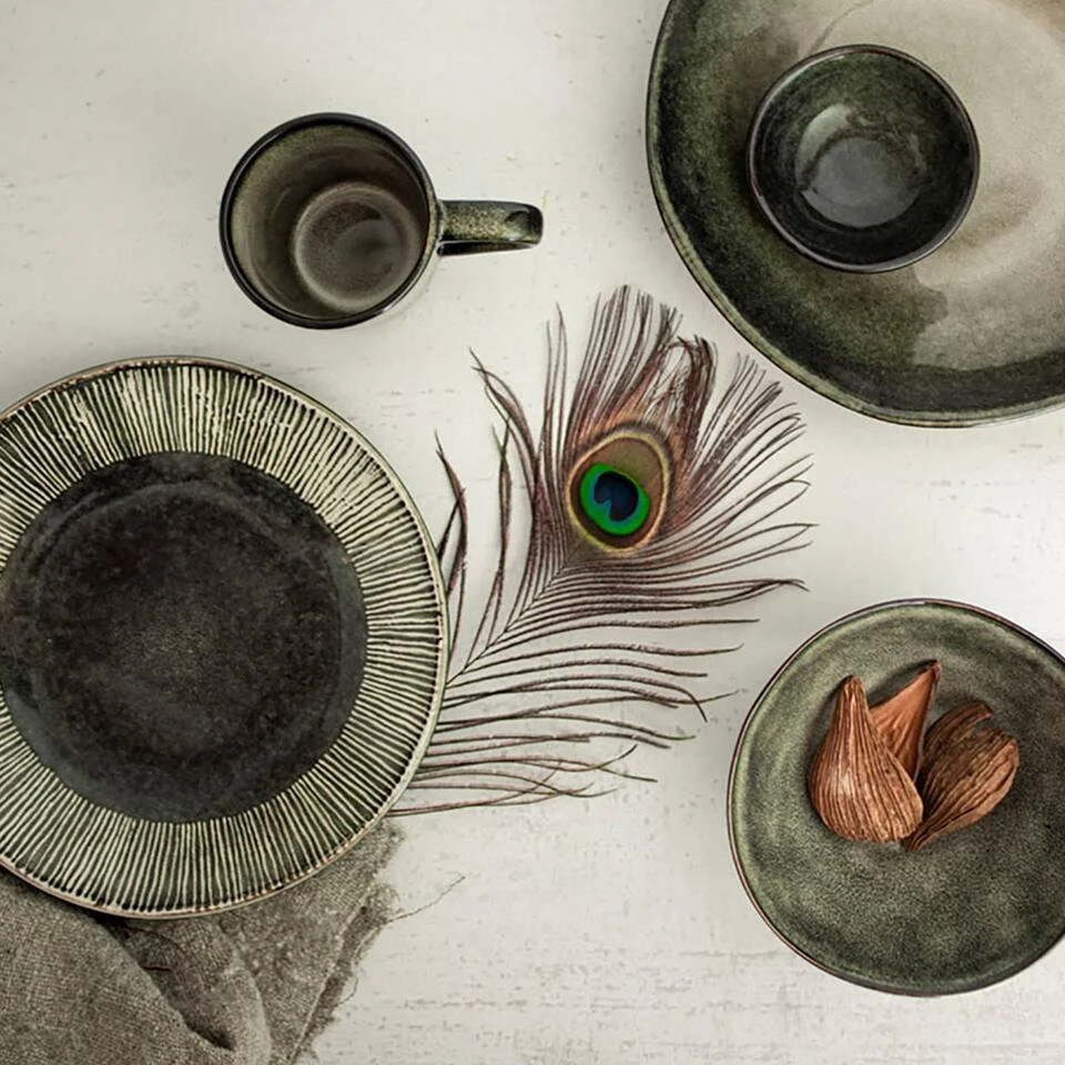 Dutch Rose Schaal 33 Cm Groen - Afbeelding 3