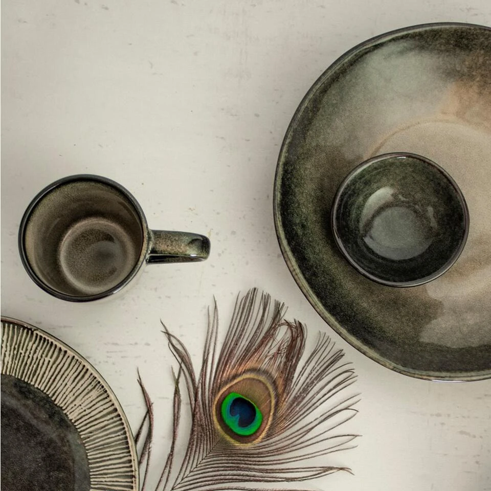 Dutch Rose Schaal 33 Cm Groen - Afbeelding 4