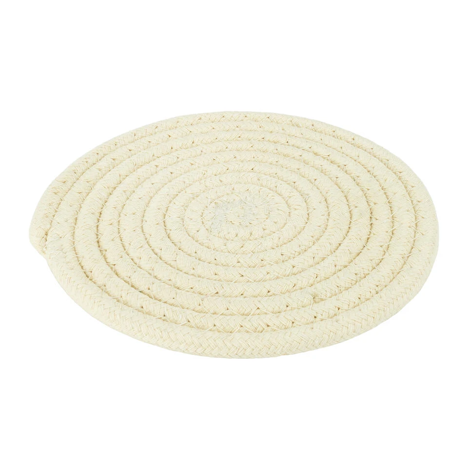 Krumble Pannenonderzetter Rond - Katoen - Beige - Afbeelding 4