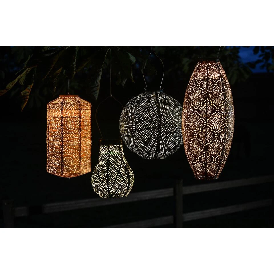 Lumiz - Solar Lampion Ikat Bulb - 16 Cm - Oranje - Afbeelding 3