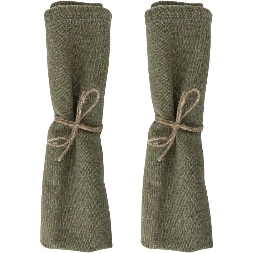 Laura Ashley Set 2 Servetten Wild Clematis Sage Uni - Afbeelding 2