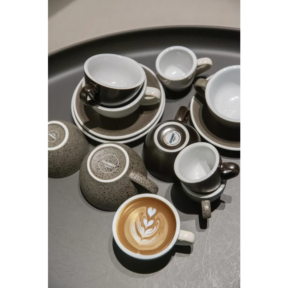 Egg Koffiekop Met Schotel - Set Van 2 - 150ml - Gunpowder - Afbeelding 3