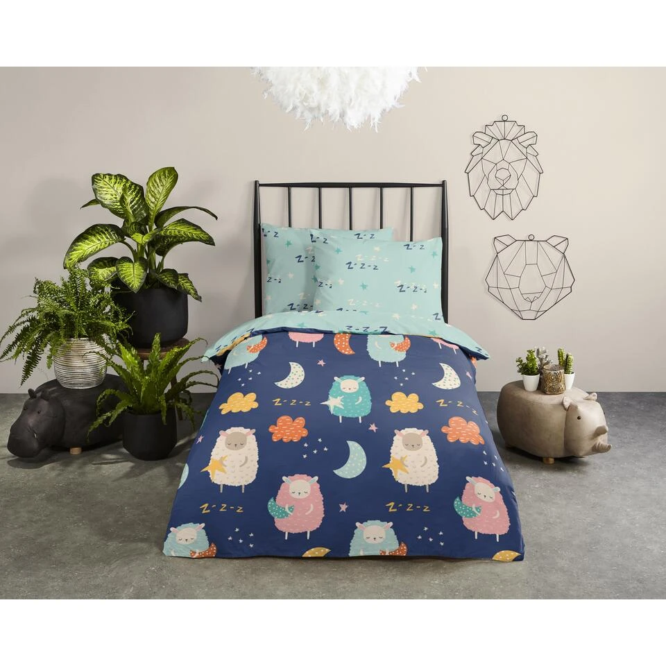 Good Morning Dekbedovertrek "Sheep" - Multi - (100x135 Cm) - Afbeelding 2