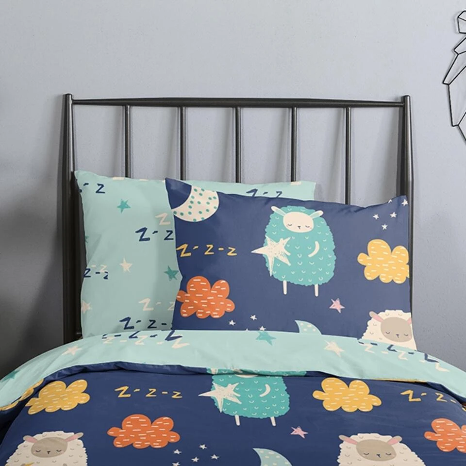 Good Morning Dekbedovertrek "Sheep" - Multi - (100x135 Cm) - Afbeelding 3