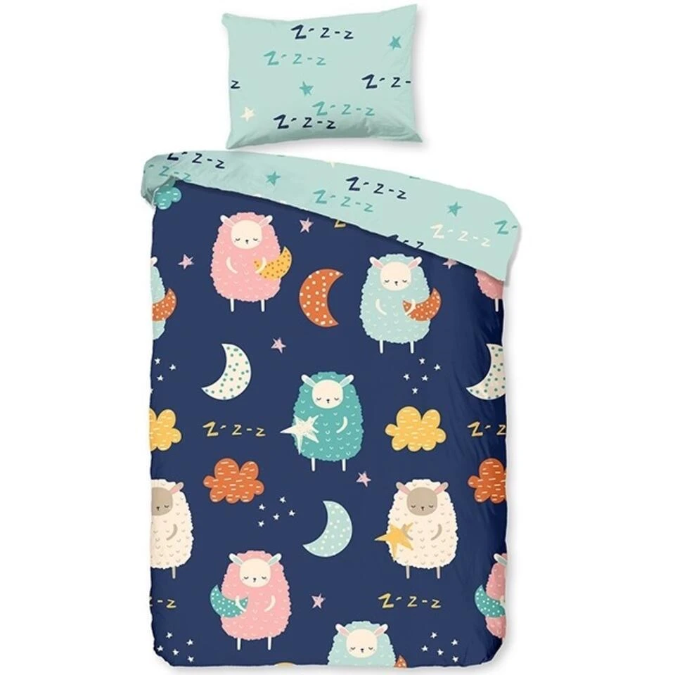 Good Morning Dekbedovertrek "Sheep" - Multi - (100x135 Cm)