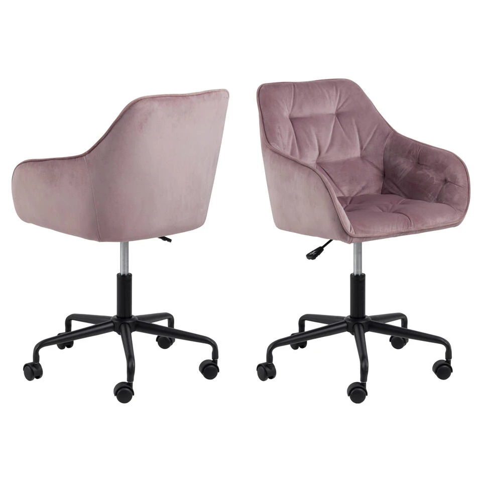 Sohome Bureaustoel Otto - Velvet - Dusty Rose