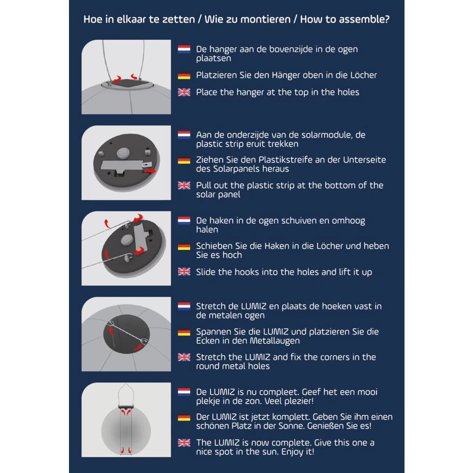 Lumiz Solar Buitenlampion Ikat Diamond - Solar Tuinverlichting - 28 Cm - Taupe - Afbeelding 3