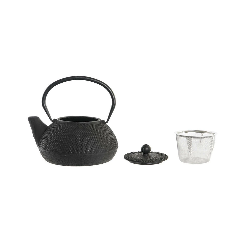 Items Kitchen Theepot Oriental - Gietijzer - 1300 Ml - Antiek Zwart - Afbeelding 2