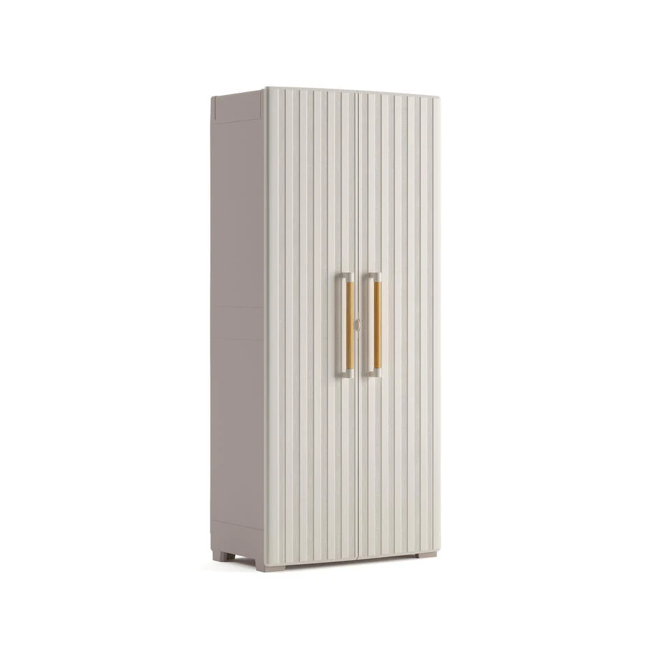 Keter Groove Hoge Kast - 80x45x180 Cm - Beige