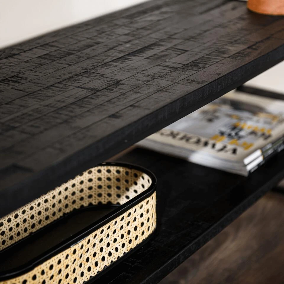 Bern Tv-meubel 120cm - Hout - Zwart - Afbeelding 4