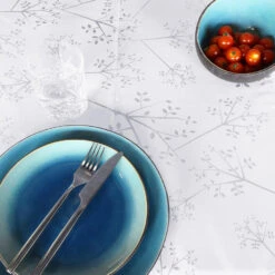 PVC Tafelzeil Takken - Wit - 140 X 200 Cm