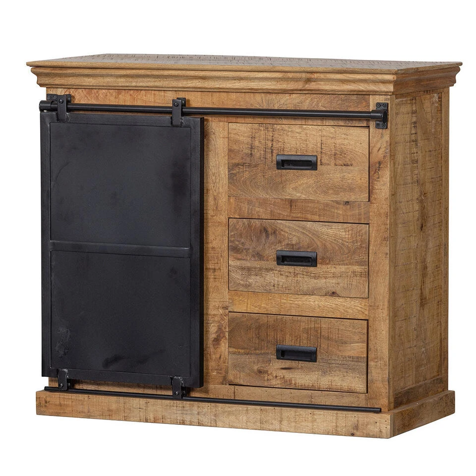 Dressoir Newark 100cm - Mangohout - Bruin - Rechthoekig - Afbeelding 4