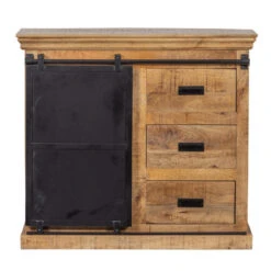 Dressoir Newark 100cm - Mangohout - Bruin - Rechthoekig