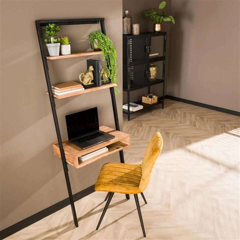 Wandrek Jolene Acaciahout 65x40x181 Cm - 40x65x181 Cm - Hout - Bruin - Afbeelding 2