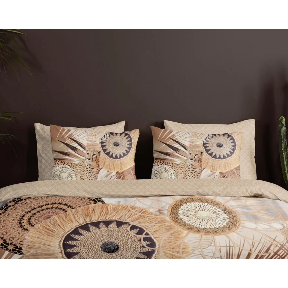 HIP Dekbedovertrek "Raeni" - Taupe - (200x220 Cm) - Afbeelding 4