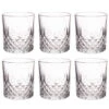 Vivalto Whisky Tumbler Glazen - 6x - Dandy Serie - Transparant - 310ml
